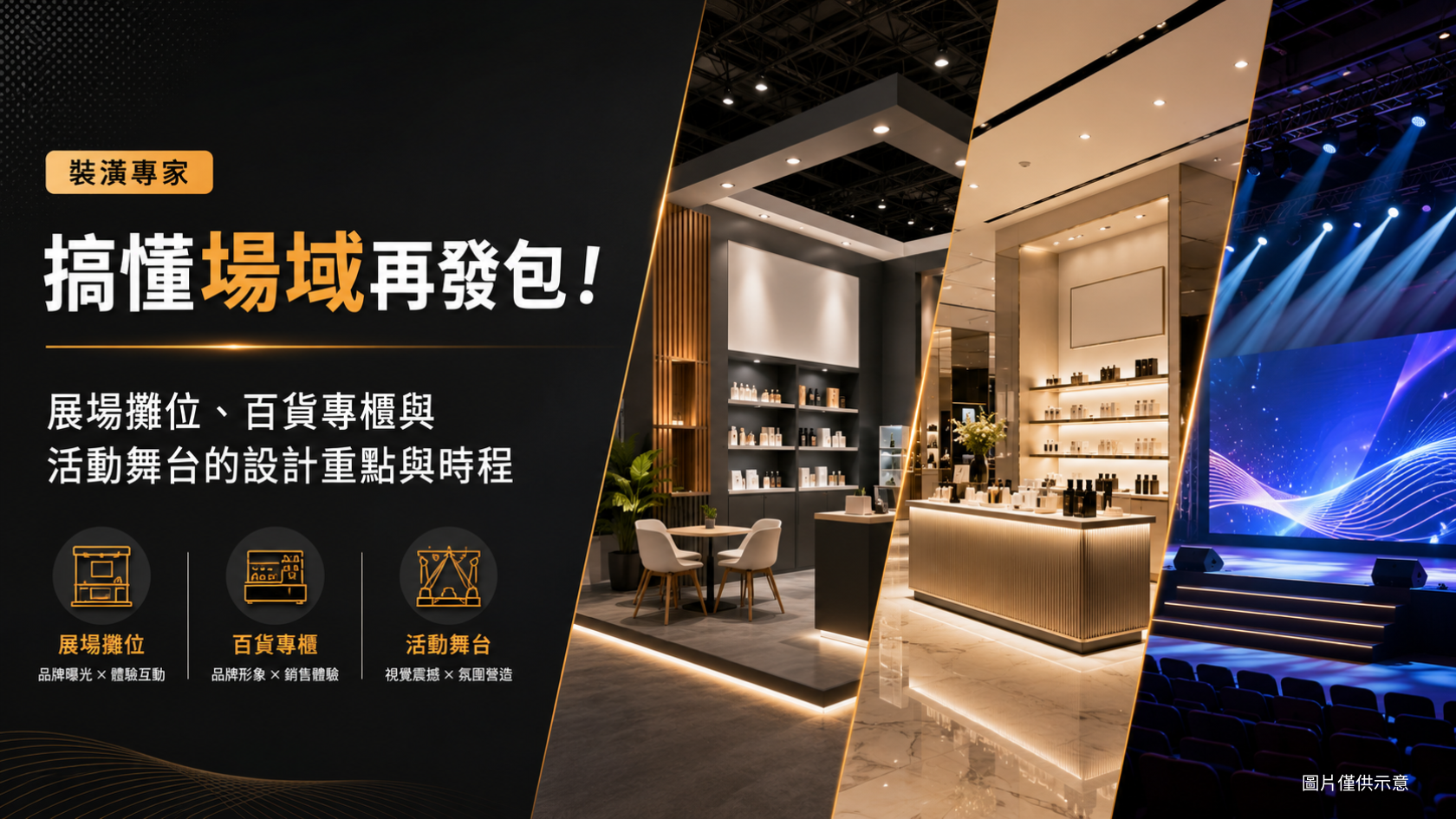 【裝潢專家】搞懂場域再發包！展場攤位、百貨專櫃與活動舞台的設計重點與時程